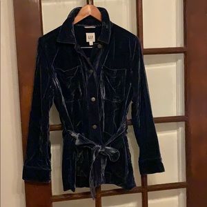 Velvet blue jacket Gap size medium